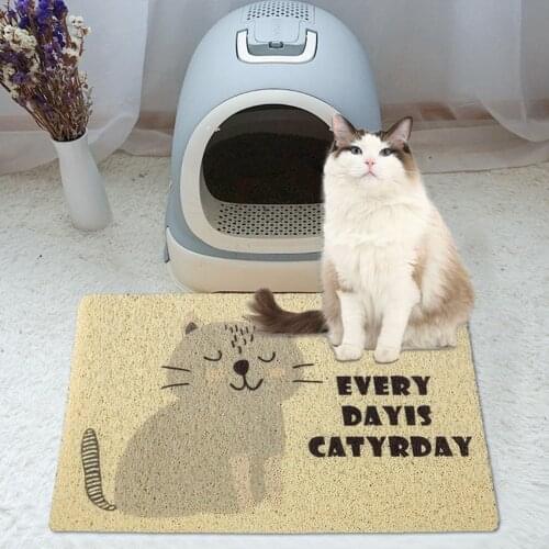 Pet Cats Litter Mat Durable Waterproof Washable Kitten Cushion Non-slip Cute Cat Mats Pet Accessories Products