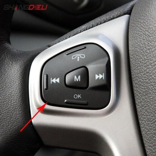 Red/Blue LED Car Steering Wheel Volume Button Switch M Button for Ford Fiesta 2011 Auto Replacement Parts