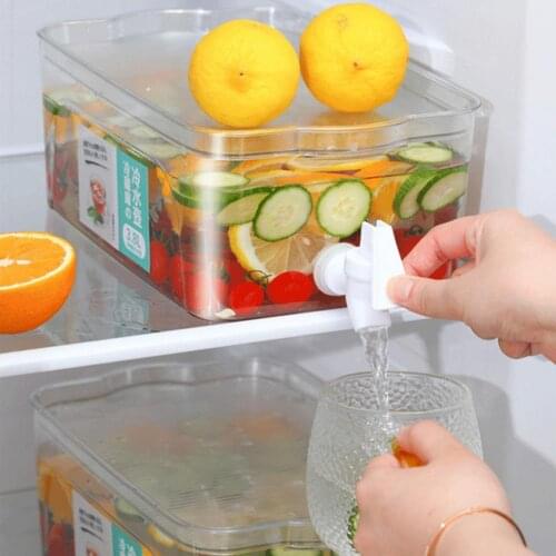 3800ML Fruit Cool Water Pitcher Summer Ice Water Infuser Kettle With Faucet Water Carafe Jug Ice Tea Lemonade Juice Tea Pot