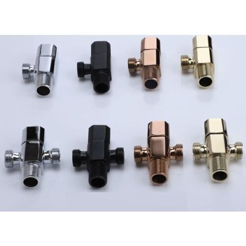 Brass Angle Valve Faucet stop valve Rose Gold Filling Valves Brushed Gold/Gun Gray Angle Valve