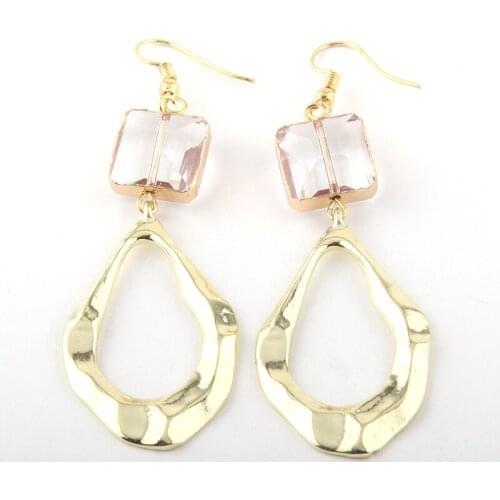 MOODPC Fashion Crystal Link Metal Drop Earring