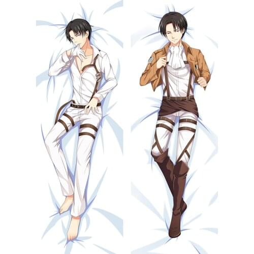 Anime Attack on Titan Pillow Cover Mikasa Ackerman Throw Otaku Dakimakura Peachskin Bedding Hugging Body Pillow Case