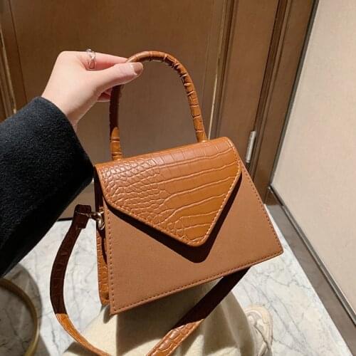 New 2021 Fashion Women Crocodile Pattern Leather Shoulder Bag Handbags Vintage Ladies Casual Travel Crossbody Bags Messenger Bag