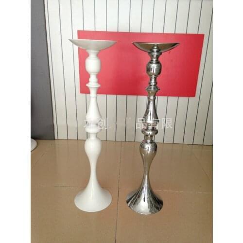 Lastest 70cm/27.56" tall wedding column flower T road lead white master table flower vases for wedding decoration 10pcs