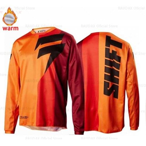 New Winter Fleece Off Road Downhill Jersey Shirt Cycling Mountain Bike DH Bicicletta Jersey DH BMX Motocross Jerseys MTB Jerseys