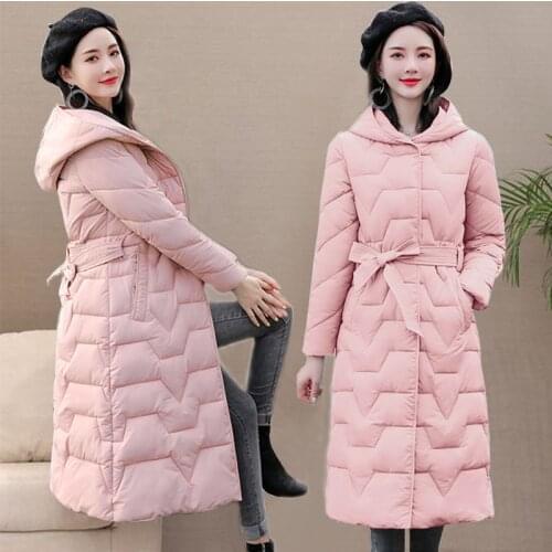New Autumn 2021 Winter Women Fashion Cotton Warm Loose Jacket Hoodie Long Parkas Warm Jackets Female Winter Fashion Coat XS-3XL