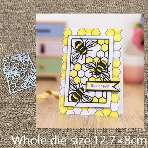 New Design Craft Metal stencil mold Cutting Dies honeycomb frame decoration scrapbook die cuts Album Paper Card Craft Embossing