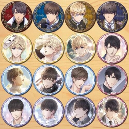 Anime Love Producer Victor Gavin Lucien 58mm Figure Badge Round Brooch Pin Gifts Kids Collection Toy