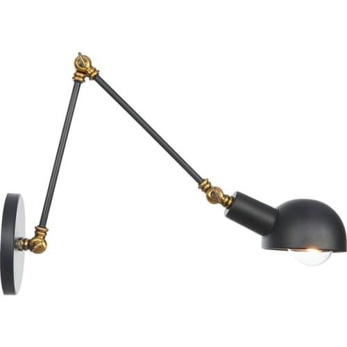 Industrial Adjustable Swing Arm Wall Lamp Reading Bedside Vintage Wandlamp Retro Extendable Led Wall Lights Fexible White Gold