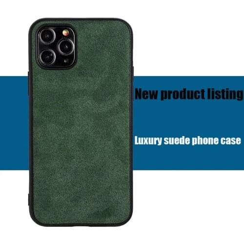 Luxury Genuine Leather case For Iphone 11 pro max Suede soft touch Shockproof cover For iphone 11 pro case xr xs max 7 8 plus