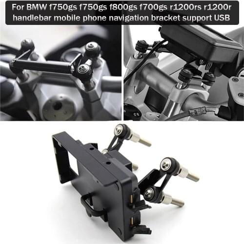 For BMW f750gs f750gs f800gs f700gs r1200rs r1200r handlebar mobile phone navigation bracket gps suporte haste estabilidade