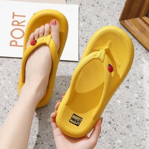Lovers Slippers Flip Flops Summer Korean Fashion Casual Non-Slip Couple Sandals Platform Beach Slides Women Men Outdoor Shoes