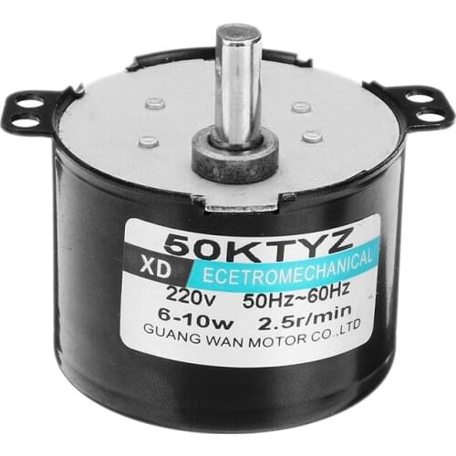 SHGO HOT-50Ktyz Ac220V 10W 0.5A 2.5R/ Min Permanent Magnet Synchronous Motor Ac Gear Reduction Motor Cw / Ccw