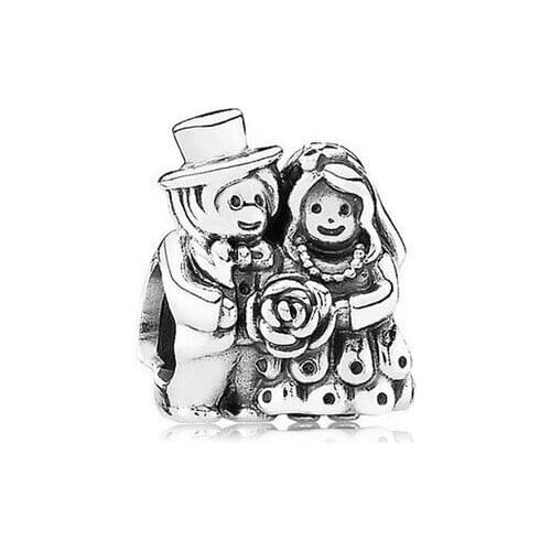 Fit Pandora Bracelets Mr. & Mrs. Couple Charms 925 Original Sterling Silver Beads for Jewelry Making DIY Women Berloque