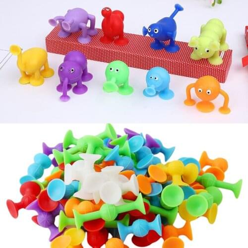 Non-woven bag pack Villain Shape Assembled Sucker Suction Cup Educational Building Block Toy Girl&Boy Kids Gifts Fun Game