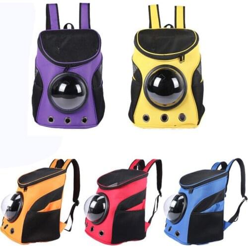 Pet Carrier Bag Double Shoulder Travel Dog Backpack Astronaut Space Window Capsule Cat Dog Travel Carrier Backpack Pet Supplies