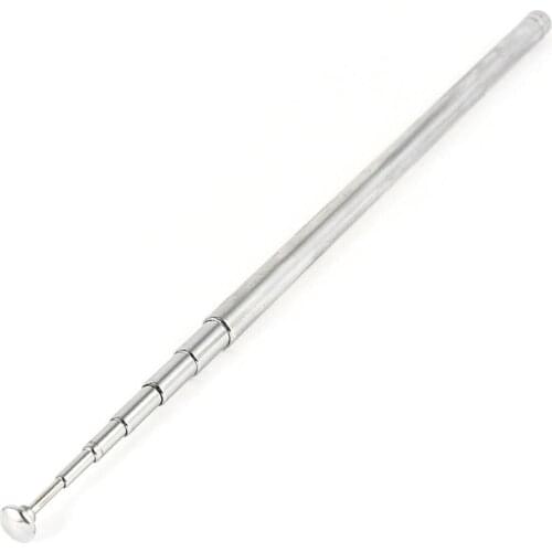 Silver Tone FM Radio TV 7 Sections Telescoping Antenna Aerial 38" 97cm