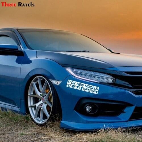 Three Ratels FTZ-63#23x5.4cm OLD SCHOOL Funny Bumper Sticker Vinyl Decal JDM Car Truck for JEEP Van bike offroad