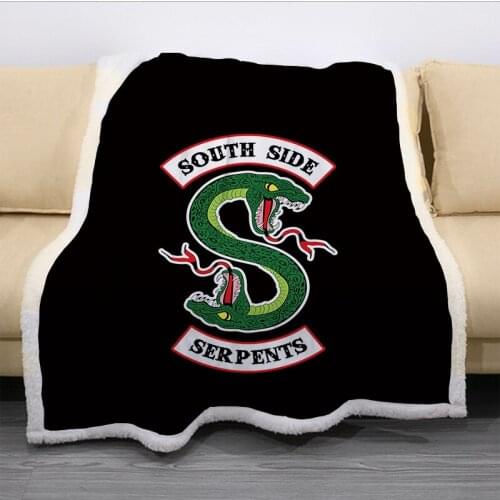 TV series Figure Riverdale 3D Print Throw Blanket Fleece Blanket For Beds Home Textiles Luxury Adult Gift Hot Sale Warm Winter