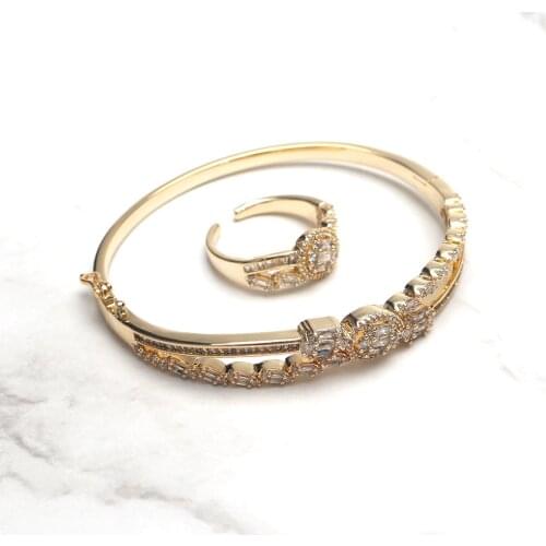 TIRIM Bangle for Women Wedding Cubic Zircon Crystal Jewelry Women Bracelet Accessories For Evening Cocktail Party Engagement