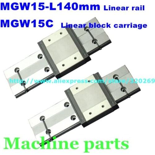 15Mm CNC Miniature Linear Guide Rail MGW15 1W40mm MGW15C Flanged Widen Block Carriages