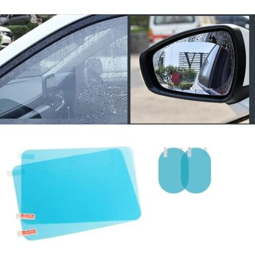 2/4PCS Car Side Rearview Mirror Waterproof Anti-Fog Film Side Window Glass Film Can Protect Your Vision Driving on Rainy Days