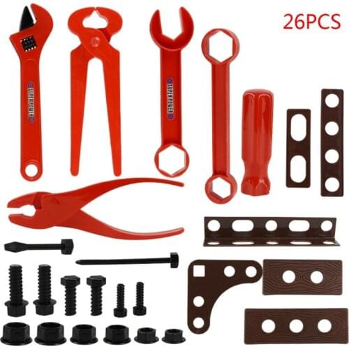 26/51Pcs Garden Tools Toys Pretend Play Repair Tool Environmental Plastic Engineering Maintenance Tools Gifts for Children