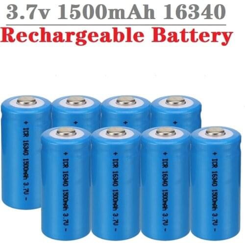 3.7V 1500mAh 16340 Li-ion Batteries for Toys Car BOAT CR123A Battery LED Flashlight Travel Wall Charger For 16340 CR123A Battery