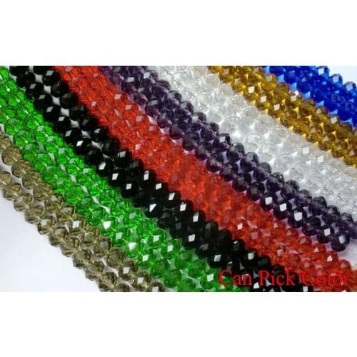 4mm 500Pcs/lot hhb535 Mixed Faceted Rondelle Glass Crystal Beads spacer Bracelet necklace Making DIY Round Quartz