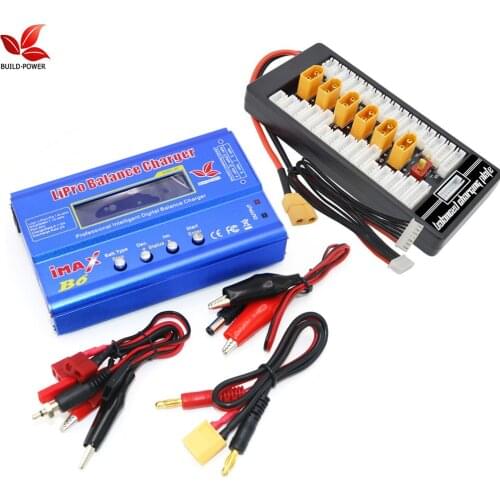 New iMAX B6 80W XT60 LiPo Battery Balance Charger + B6AC Lipo Charging XT60 Adaptor Board 2-6S For RC Battery