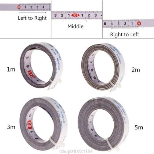 Miter Saw Track Tape Measure Self Adhesive Backing Metric Steel Ruler 1/2/3/5M Oct Dropshipping
