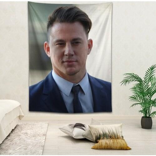 Hot Sale Custom High Quality Channing Tatum Wall Hanging HD Landscape 3D Printing Digital Printing Home Decoration Tapestry