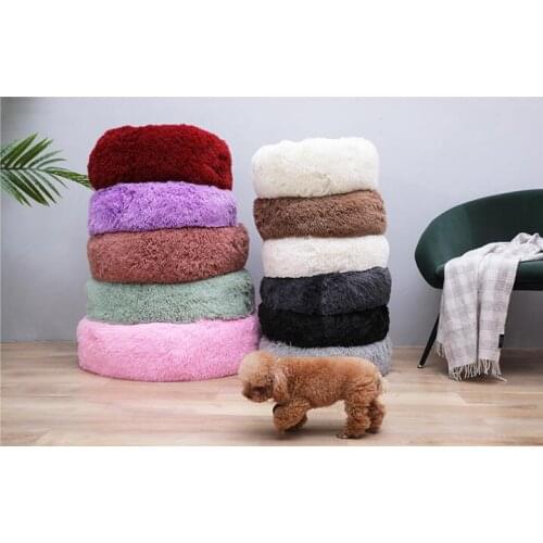 Best Cat Bed Soft Long Plush Pet Dog Bed For Dogs Basket Pet Products House Cushion Cat Pet Bed Mat Cat House Animals Sofa