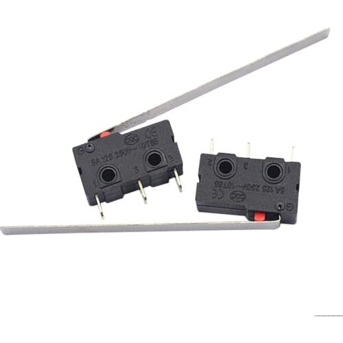 Micro Touch Switch Momentary 3 pins NO+NC 3a/5a 125VAC 250VAC Mini limit Switch With 48mm Long Lever New Micro switch