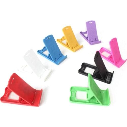 Mini Foldable Plastic Universal Mobile Phone Holder Desktop Table Stand Bracket Plastic double open desktop phone holder
