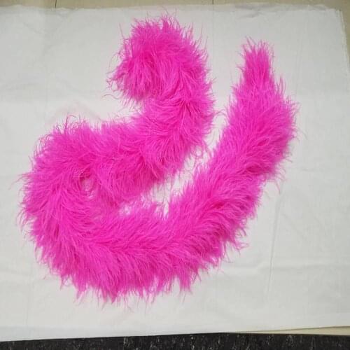 Wholesale Beautiful 10 Meters 5 Layer Rose Ostrich Feather/weddings/parties/home improvement/scarves Decoration