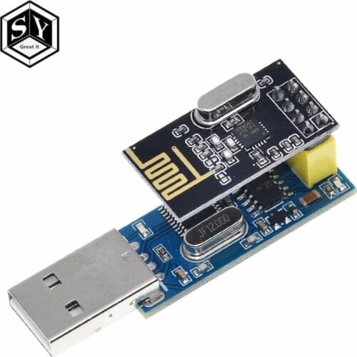 GREAT IT New CH340T USB to Serial Port Adapter Board + 2.4G NRF24L01+ Wireless Module For Arduino