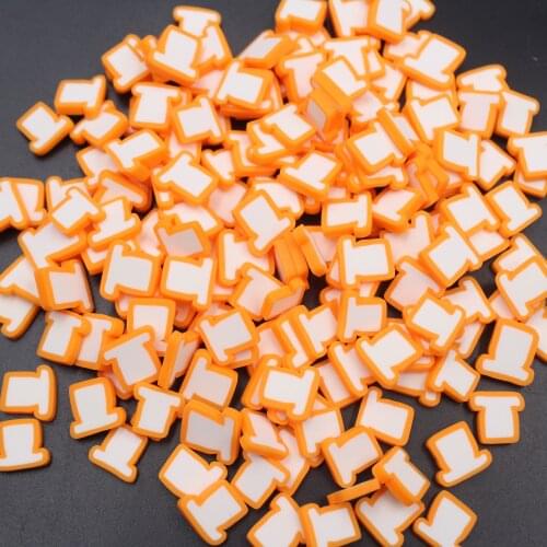 50g/lot Polymer Hot Soft Clay Toast Slices Sprinkles Delicious Bread for Crafts Making, DIY Filler Accessories