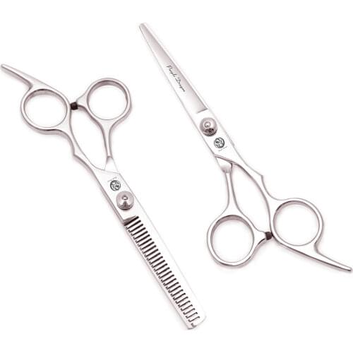 Z1001 6.0" Japan Steel Barbers Hairdressing Cutting Shears Thinning Scissors Professional Human Hair Scissors Sets Styling Tools
