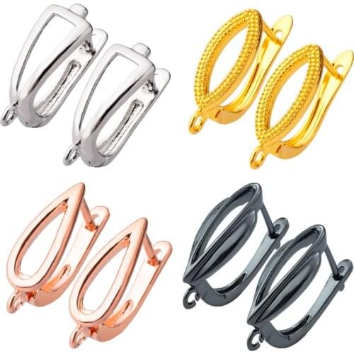 Peixin handmade earrings hooks clasps jewelry accessories gold silver color earrings jewelry making supplies Kpop accessories