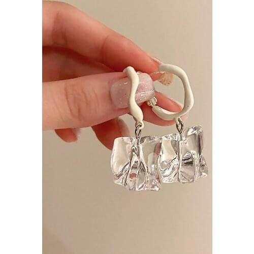 Fashion Transparent Irregular Acrylic Earrings For Women Korean Style Temperament pendientes Jewelry