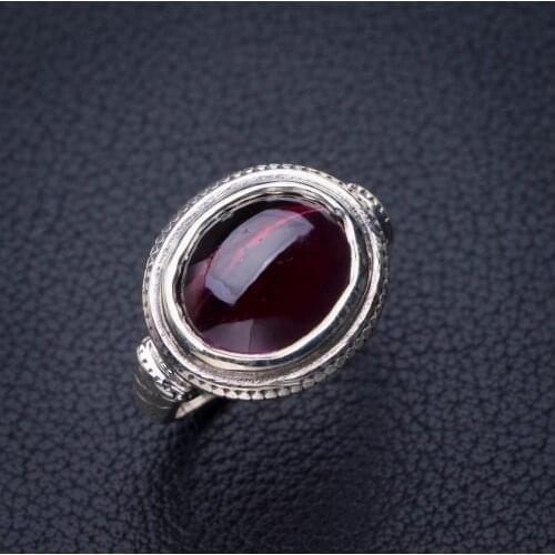 StarGems Natural Amethyst Handmade 925 Sterling Silver Ring 5.75 E2713