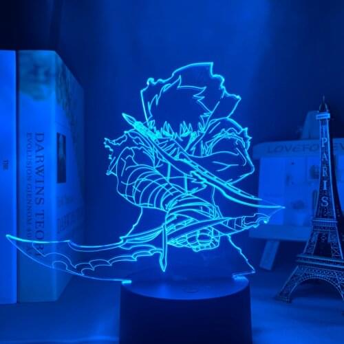 Anime Led Light Solo Leveling for Childrens Room Decor Night Light Kid Bithday Gift Manga Solo Leveling 3d Lamp Bedroom