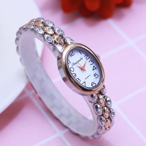 2018 women office ladies diamond Hand catenary quartz College students girlfriend holiday gift rose gold fashion bracelet watch