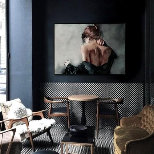 Woman Poster Canvas Picture Oil Paintings Abstract Wall Art Prints Girl Room Decor Moddern Decoration for Home Frameless