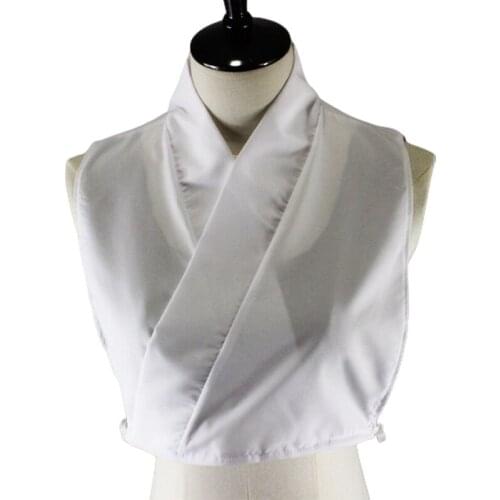 Womens Vintage Chinese Style Hanfu Half Shirt Crop Top Wrap V-Neck Fake Collar