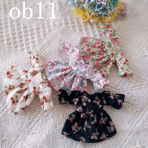 1PCS OB11 BJD Doll Clothes Lovely Floral Dress for Ob11,obitsu 11,1/12 BJD Doll Clothing Accessories For Dolls
