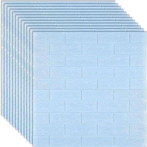 Diy 3d Brick Pe Foam Wall Sticker Embossed Wall Decal Poster Wallpaper Panel Room Decal Stone Decoration 77cmx70cm