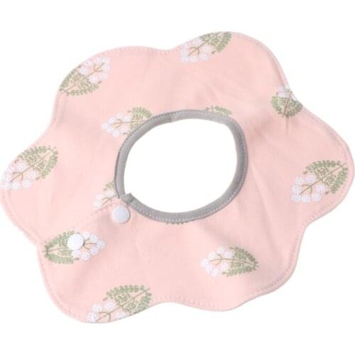 45BF 5pcs/set Newborn Baby Pure Cotton Waterproof Flower Bibs Feeding Burp Cloths