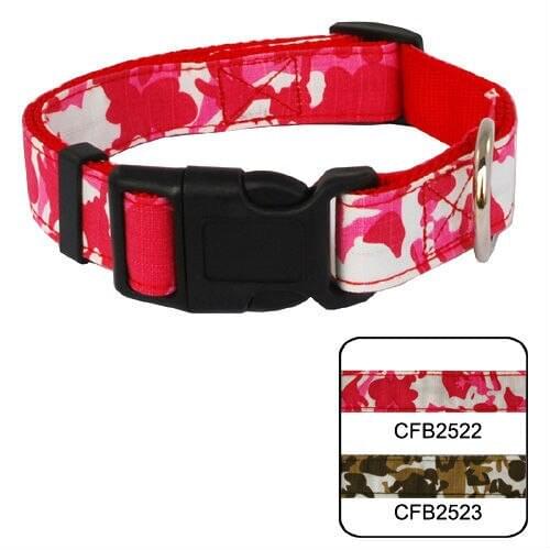 50Pcs/Lot 2 Colors Lively Pet Dog Battle Fatigues Nylon Collar Buckle Style 2.5cm CFB2522